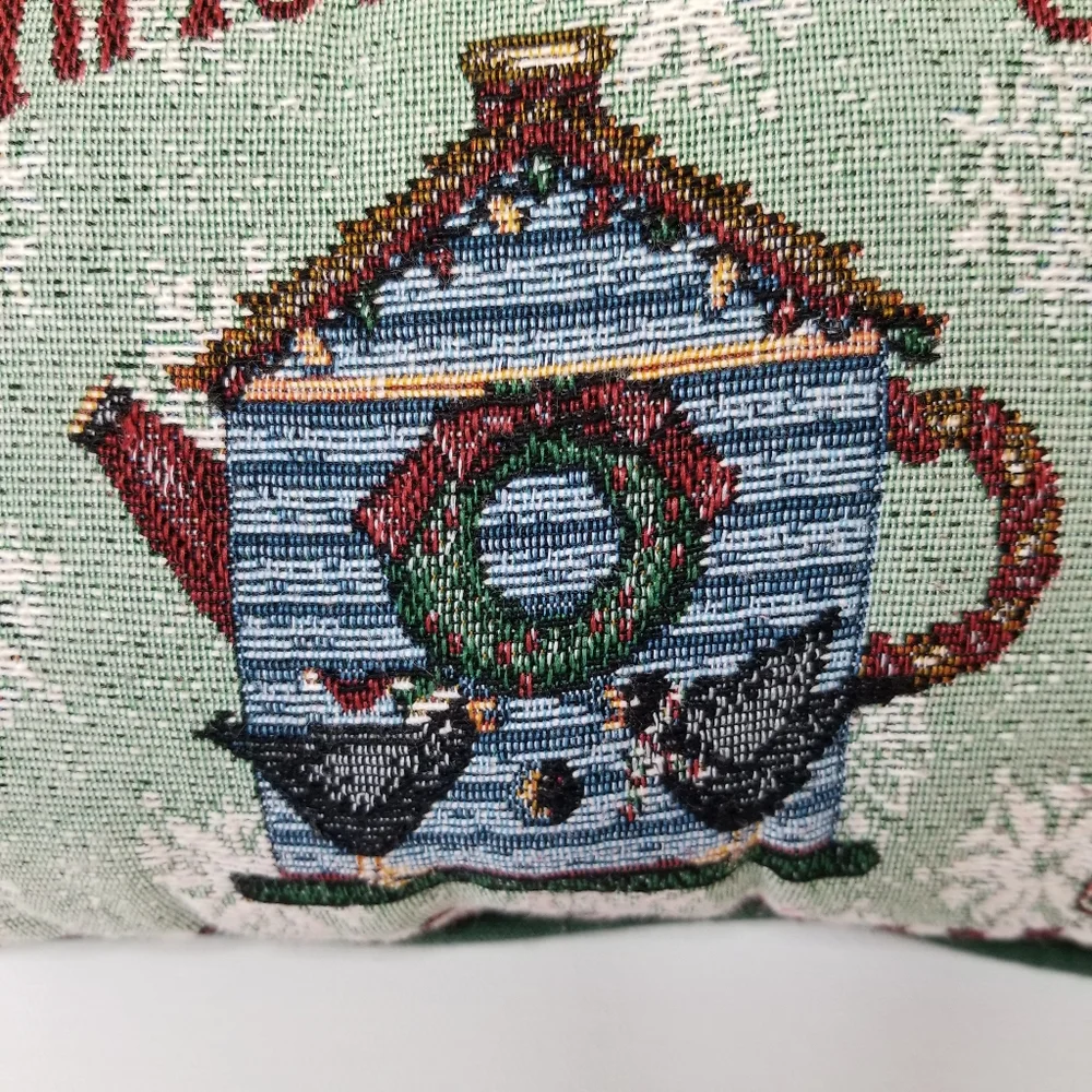 Debbie Mumm‎ Christmas Tea Tapestry Rectangular Throw Pillow 12